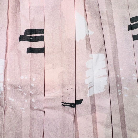 Marc Bouwer Pink and Black Pleated Midi Skirt - Picture 2 of 5